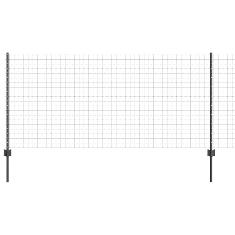 Ogrodzenie z słupkiem Szary 1 x 25 m Stal i PVC