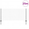 Ogrodzenie z słupkiem Szary 1 x 25 m Stal i PVC