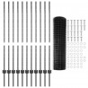 Ogrodzenie z słupkiem Szary 1,2 x 25 m Stal i PVC