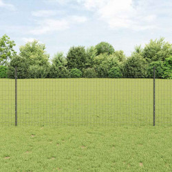 Ogrodzenie z słupkiem Szary 1 x 25 m Stal i PVC