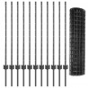 Ogrodzenie z słupkiem Szary 1 x 25 m Stal i PVC