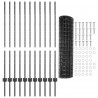 Ogrodzenie z słupkiem Szary 1,2 x 25 m Stal i PVC
