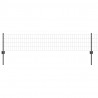 Ogrodzenie z słupkiem Szary 0,4 x 25 m Stal i PVC