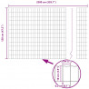 Ogrodzenie z słupkiem Szary 1,2 x 25 m Stal i PVC