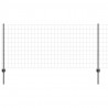 Ogrodzenie z słupkiem Szary 1 x 25 m Stal i PVC