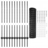 Ogrodzenie z słupkiem Szary 1 x 25 m Stal i PVC