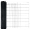 Ogrodzenie z słupkiem Szary 1 x 25 m Stal i PVC