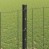 Ogrodzenie z słupkiem Szary 1,2 x 25 m Stal i PVC