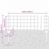 Ogrodzenie z słupkiem Szary 0,4 x 25 m Stal i PVC