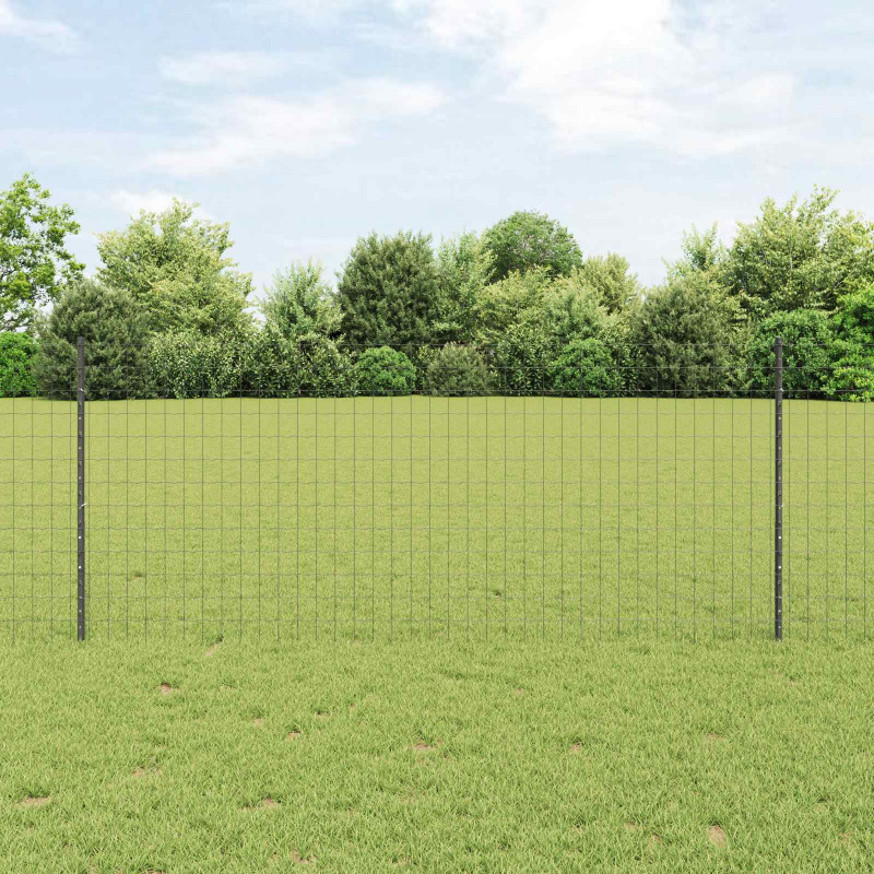 Ogrodzenie z słupkiem Szary 1 x 10 m Stal