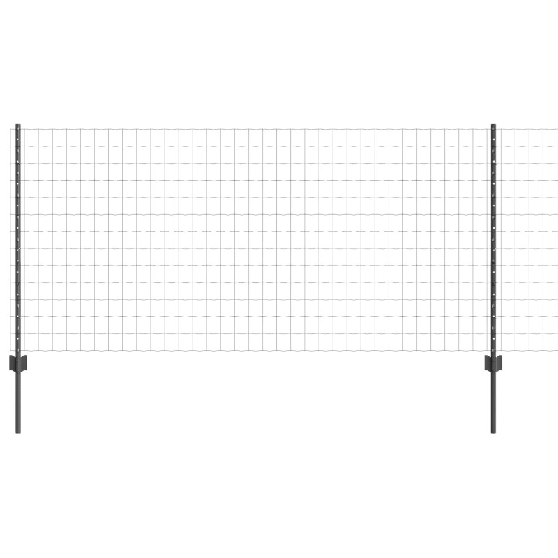 Ogrodzenie z słupkiem Szary 1 x 10 m Stal
