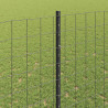 Ogrodzenie z słupkiem Szary 1,4 x 10 m Stal i PVC