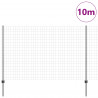 Ogrodzenie z słupkiem Szary 1,5 x 10 m Stal