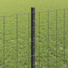 Ogrodzenie z słupkiem Szary 0,8 x 25 m Stal