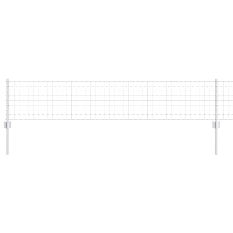 Ogrodzenie z słupkiem Srebrny 0,4 x 10 m Stal