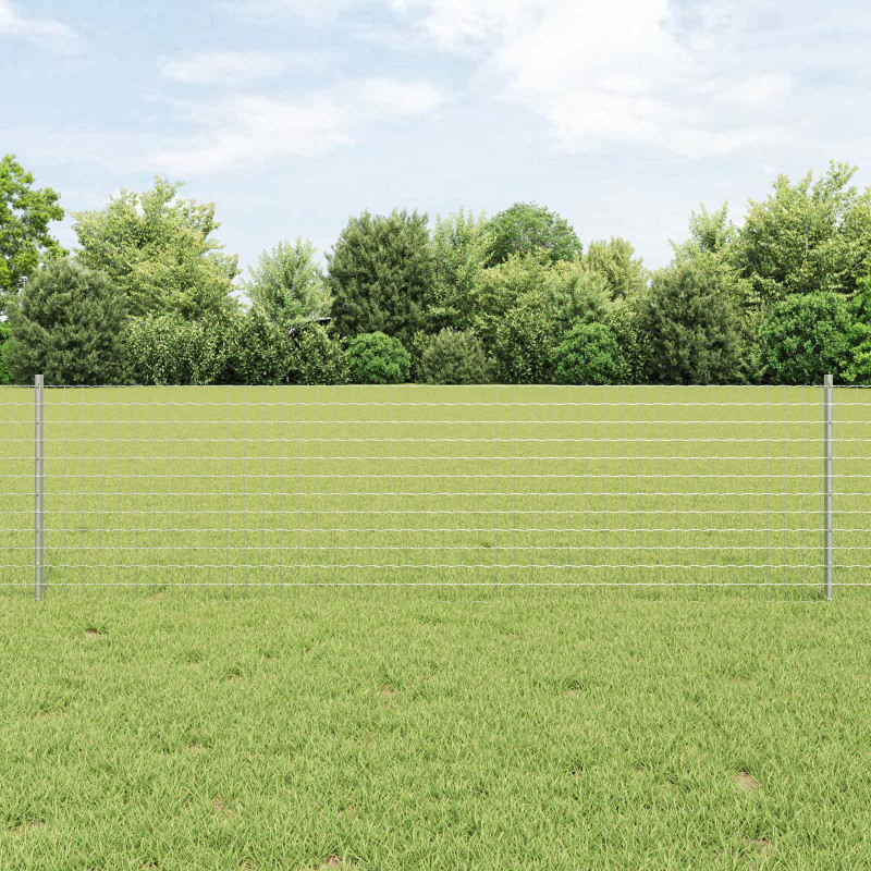 Ogrodzenie z słupkiem Srebrny 0,6 x 10 m Stal