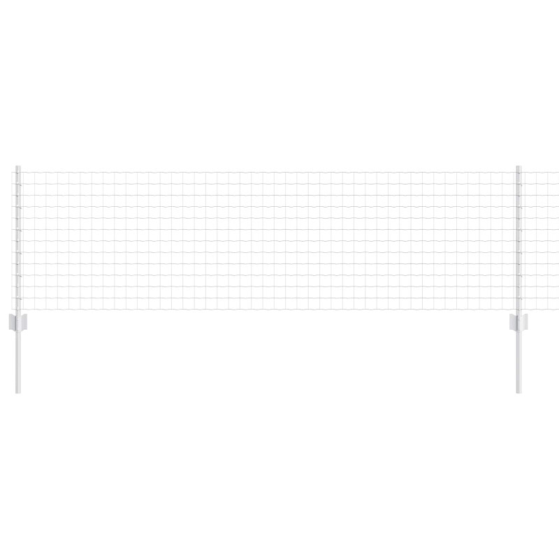 Ogrodzenie z słupkiem Srebrny 0,6 x 10 m Stal