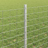 Ogrodzenie z słupkiem Srebrny 0,6 x 10 m Stal