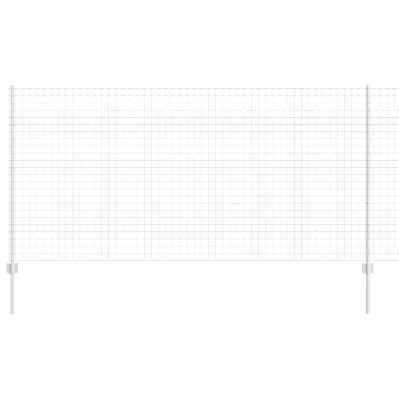 Ogrodzenie z słupkiem Srebrny 1,2 x 10 m Stal