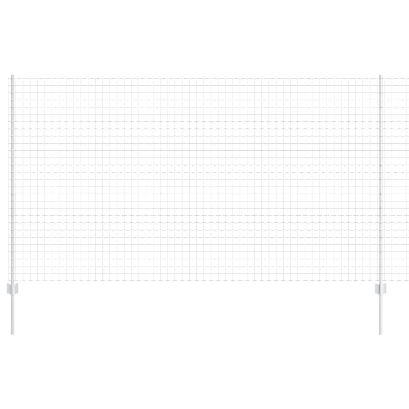 Ogrodzenie z słupkiem Srebrny 1,4 x 10 m Stal
