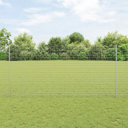 Ogrodzenie z słupkiem Srebrny 1,6 x 10 m Stal