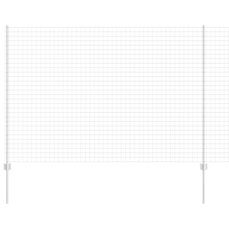 Ogrodzenie z słupkiem Srebrny 1,6 x 10 m Stal