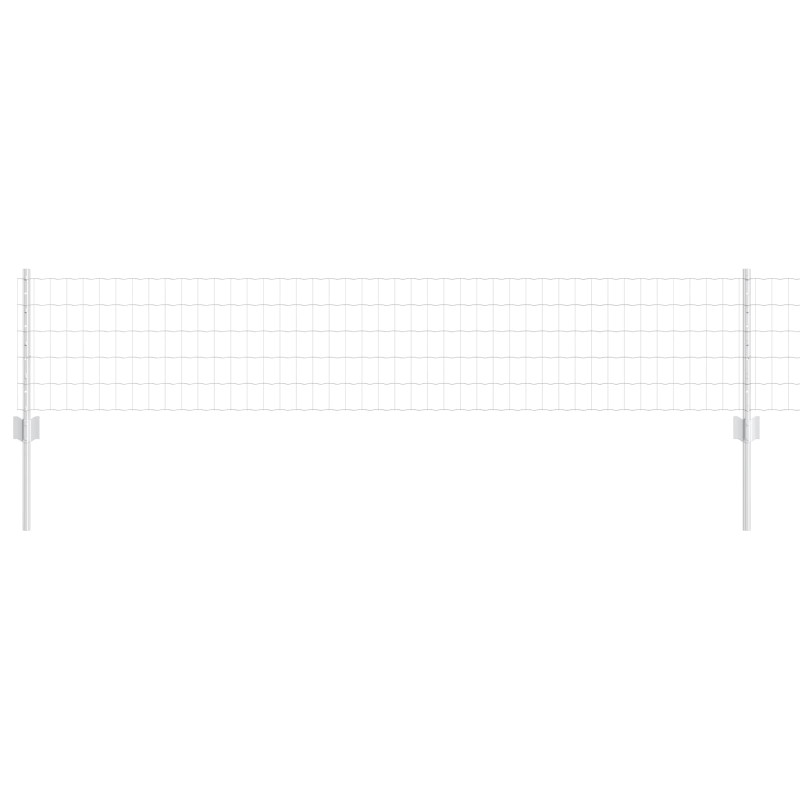 Ogrodzenie z słupkiem Srebrny 0,4 x 10 m Stal