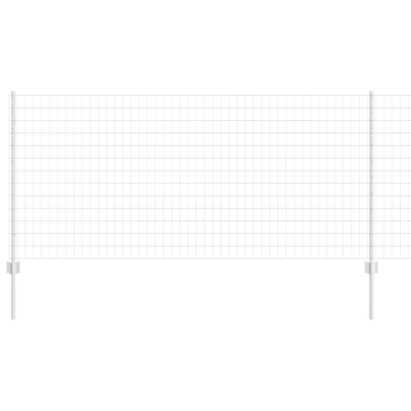 Ogrodzenie z słupkiem Srebrny 1 x 10 m Stal