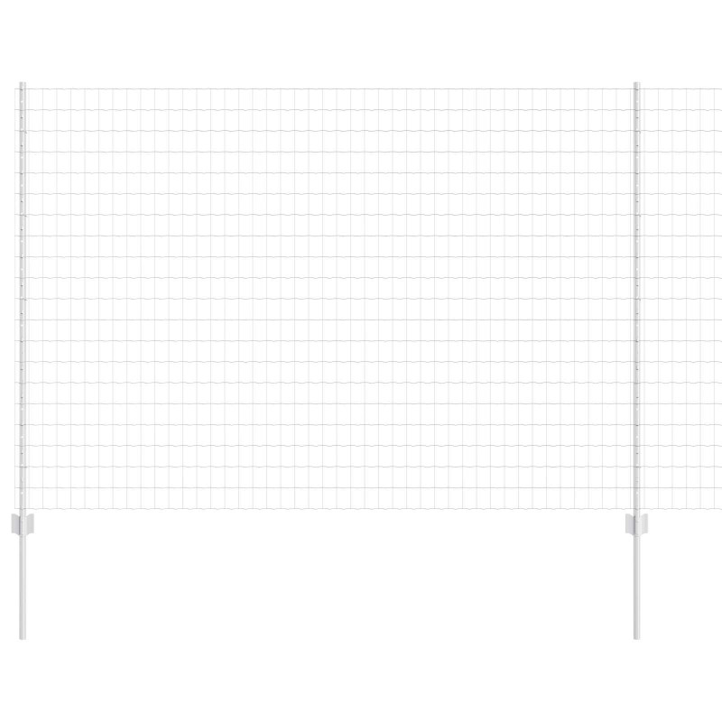 Ogrodzenie z słupkiem Srebrny 1,6 x 10 m Stal
