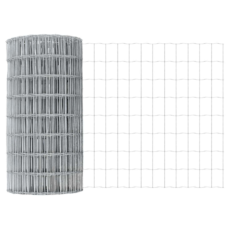 Ogrodzenie z słupkiem Srebrny 0,8 x 10 m Stal