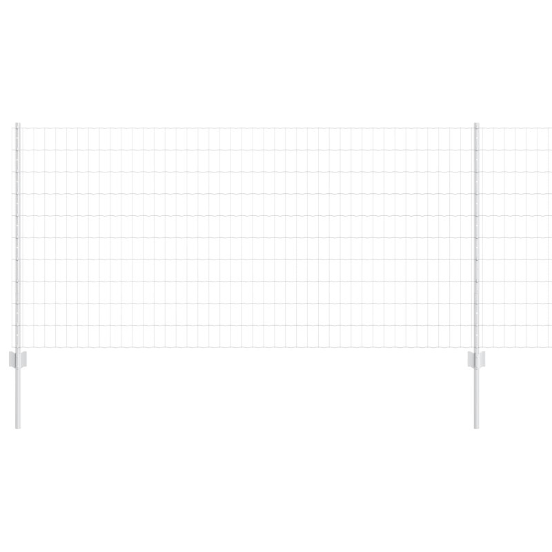 Ogrodzenie z słupkiem Srebrny 1 x 10 m Stal