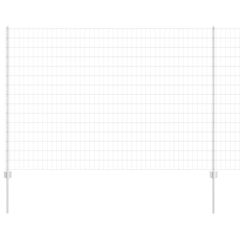Ogrodzenie z słupkiem Srebrny 1,6 x 10 m Stal