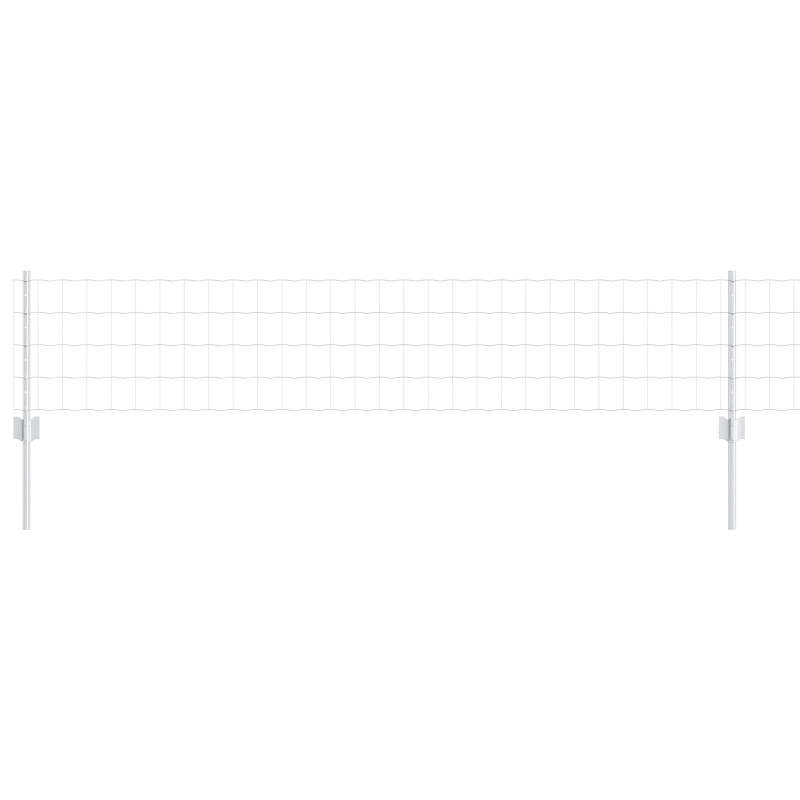 Ogrodzenie z słupkiem Srebrny 0,4 x 10 m Stal