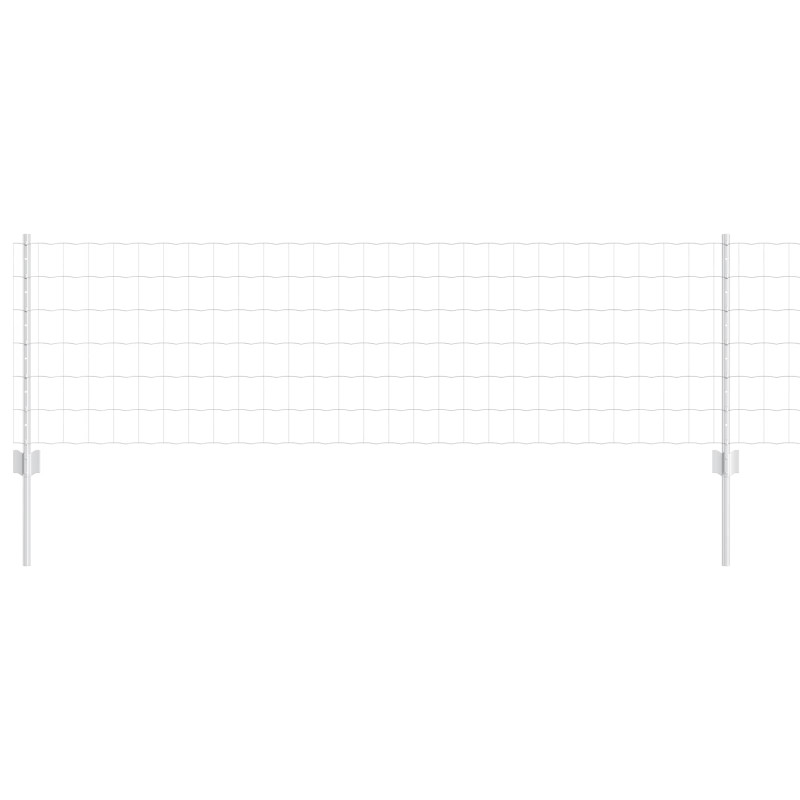 Ogrodzenie z słupkiem Srebrny 0,6 x 10 m Stal