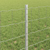 Ogrodzenie z słupkiem Srebrny 0,6 x 10 m Stal