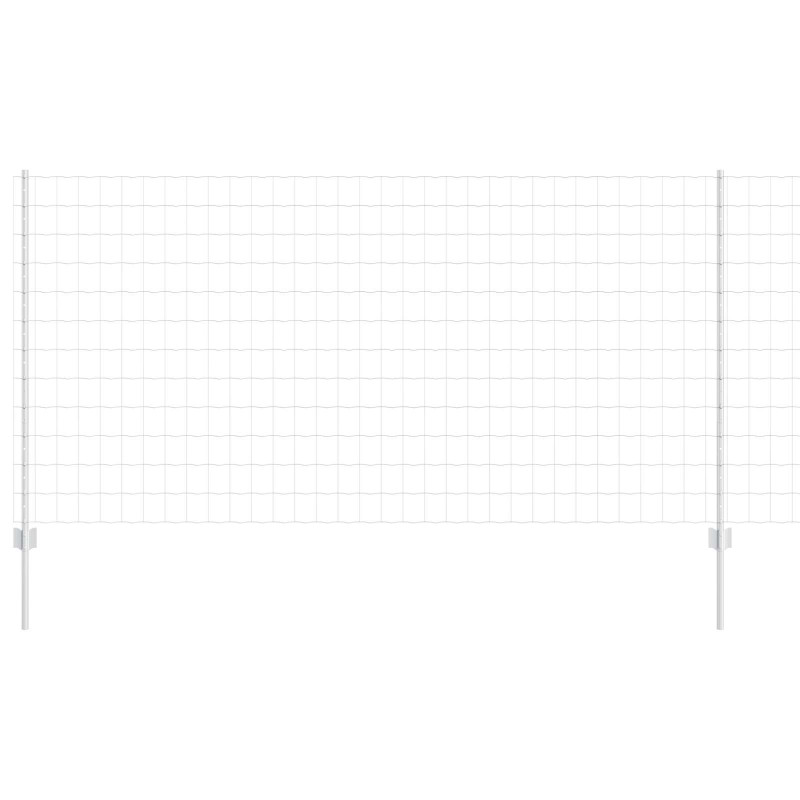 Ogrodzenie z słupkiem Srebrny 1,2 x 10 m Stal
