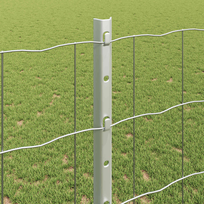 Ogrodzenie z słupkiem Srebrny 1,2 x 10 m Stal