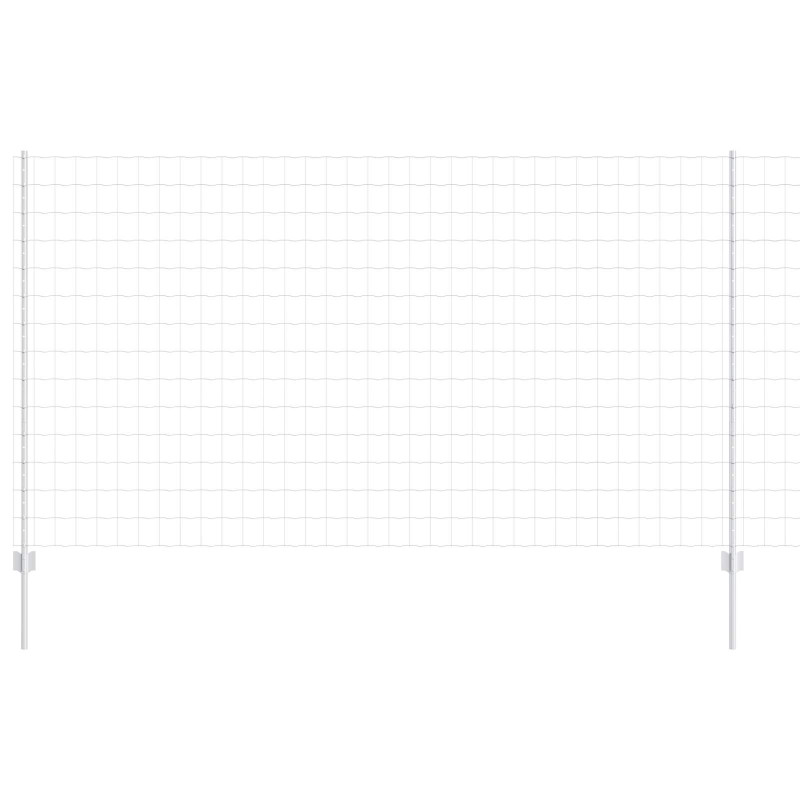 Ogrodzenie z słupkiem Srebrny 1,4 x 10 m Stal
