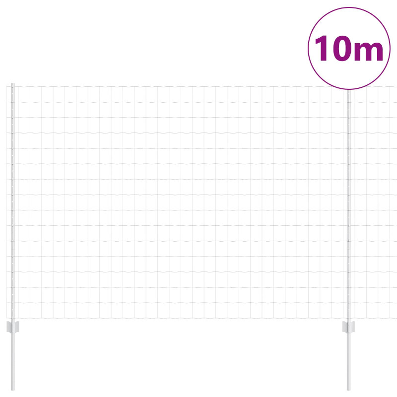 Ogrodzenie z słupkiem Srebrny 1,5 x 10 m Stal