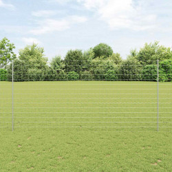 Ogrodzenie z słupkiem Srebrny 1,6 x 10 m Stal