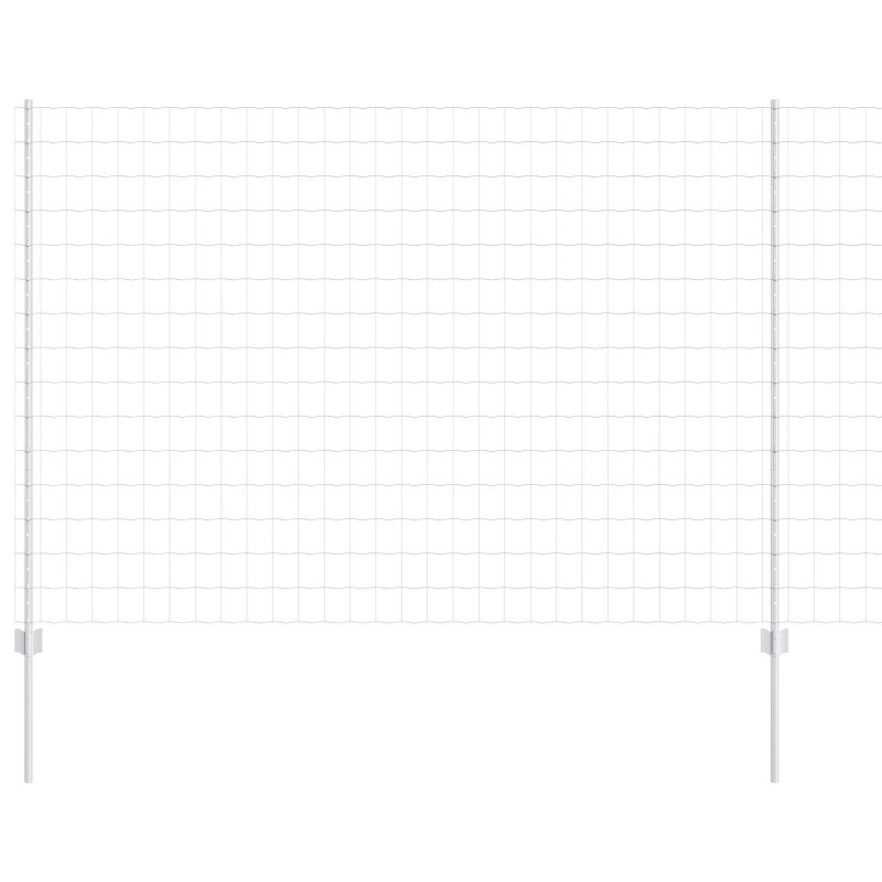 Ogrodzenie z słupkiem Srebrny 1,6 x 10 m Stal