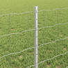 Ogrodzenie z słupkiem Srebrny 0,6 x 10 m Stal