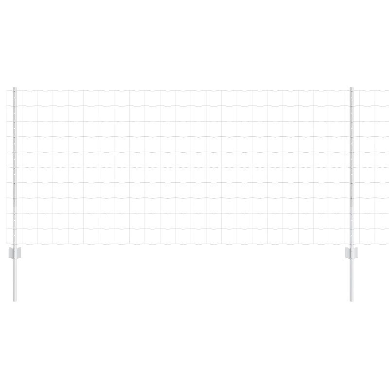 Ogrodzenie z słupkiem Srebrny 1 x 10 m Stal