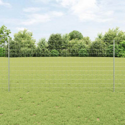 Ogrodzenie z słupkiem Srebrny 1,2 x 10 m Stal