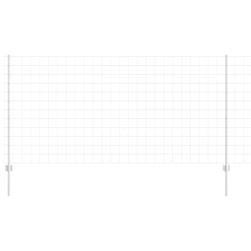 Ogrodzenie z słupkiem Srebrny 1,2 x 10 m Stal