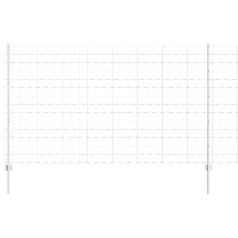 Ogrodzenie z słupkiem Srebrny 1,4 x 10 m Stal