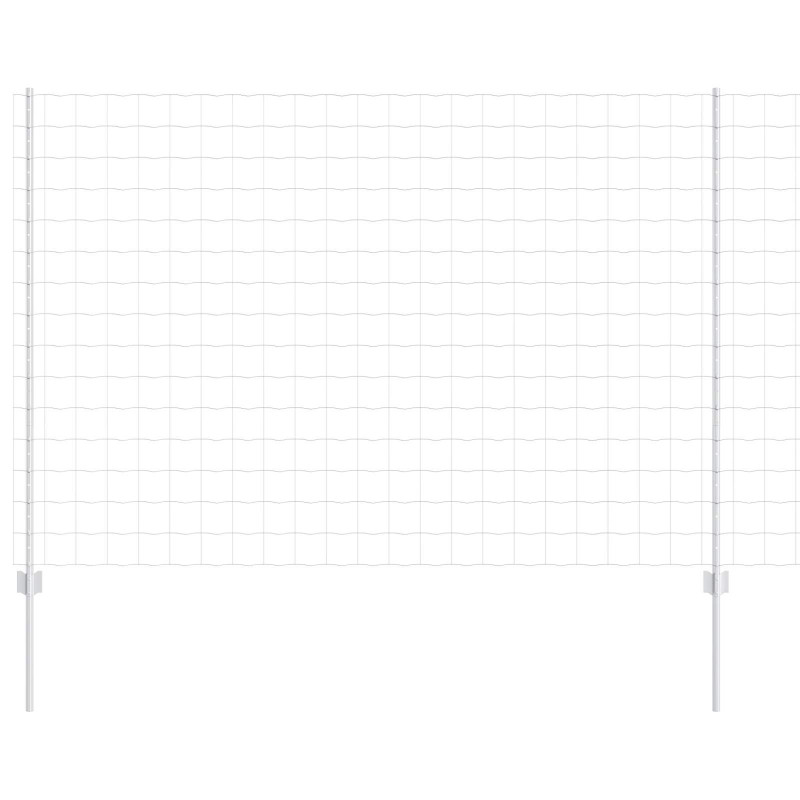 Ogrodzenie z słupkiem Srebrny 1,5 x 10 m Stal
