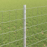 Ogrodzenie z słupkiem Srebrny 0,8 x 25 m Stal