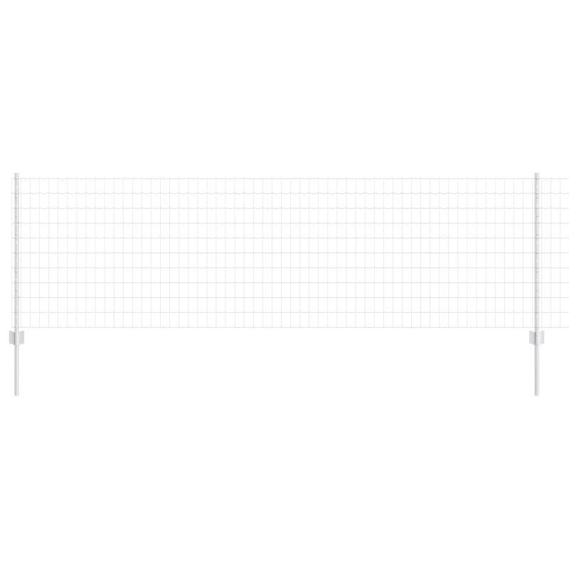 Ogrodzenie z słupkiem Srebrny 0,8 x 25 m Stal