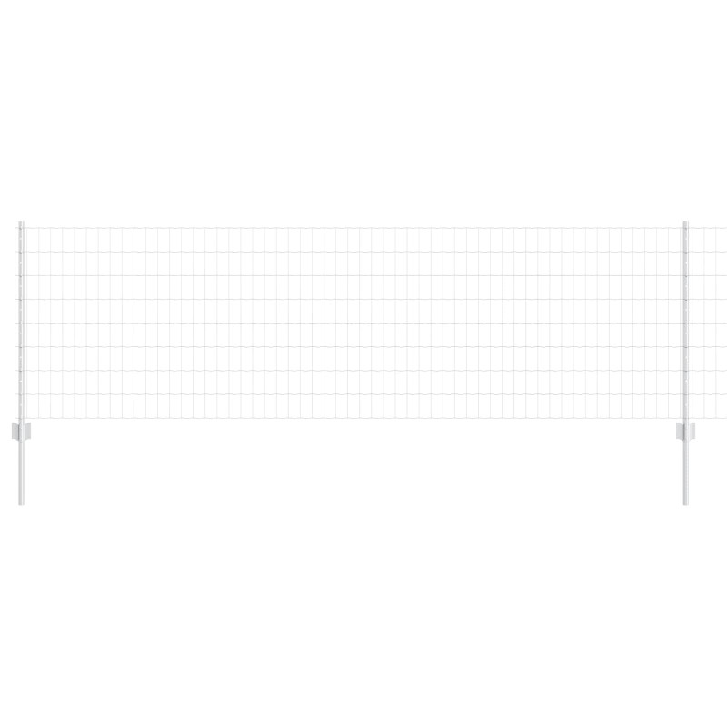 Ogrodzenie z słupkiem Srebrny 0,8 x 25 m Stal